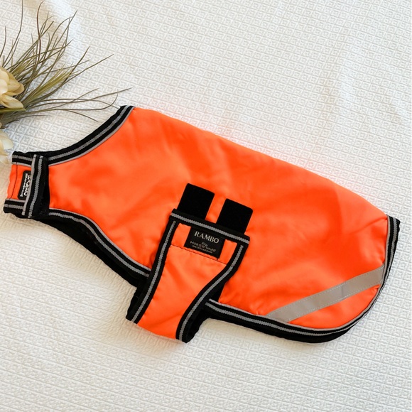 Horseware Other - Rambo by Horseware Reflective Waterproof Orange Insulated Dog Coat Size Medium